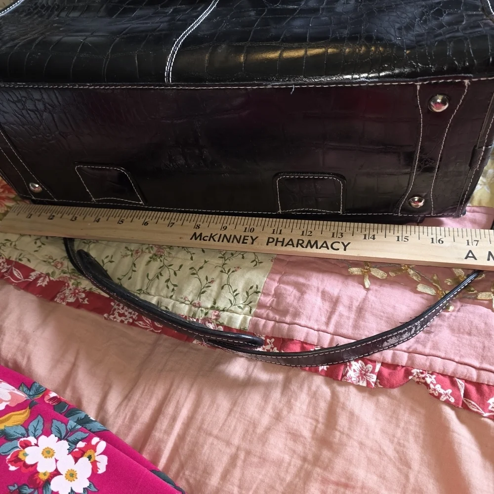 Siamod 'San Martino' Women's Leather black briefcase Laptop Case